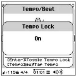ROLAND FPE50 - Définition du tempo de façon à ce qu'il reste le même lors du changement de scène ou de style (tempo lock) - 1