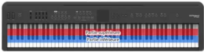 ROLAND FPE50 - Jeu avec deux tons superposés (Dual) - 1