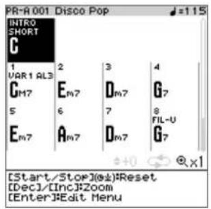 ROLAND FPE50 - Appuyez longuement sur le bouton chord sequencer [select] - 1
