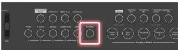 ROLAND FPE50 - Appuyez sur le bouton [favorite] - 1