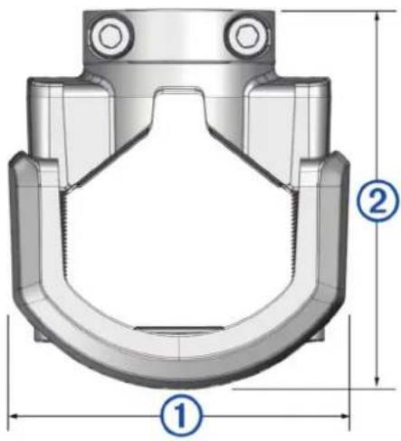 GARMIN Tread XL Baja Chase Edition - Bracket Side Dimensions - 1