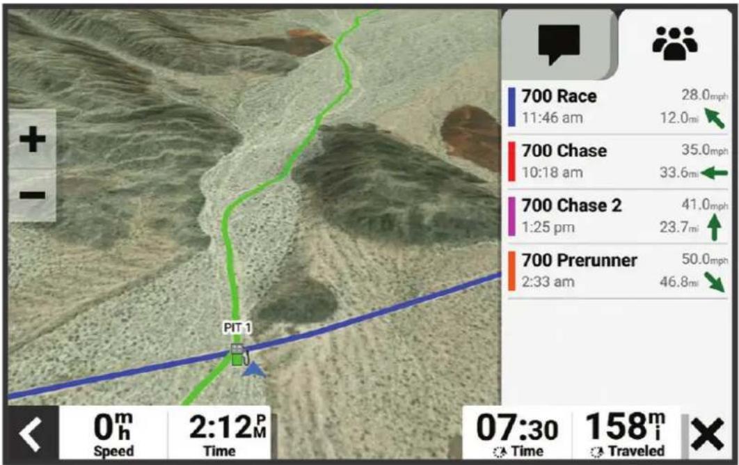 GARMIN Tread XL Baja Chase Edition - Utilisation de la carte de poursuite - 1