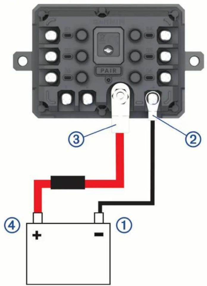 GARMIN Tread XL Baja Chase Edition - Raccordement de l'appareil à l'alimentation du véhicule - 1