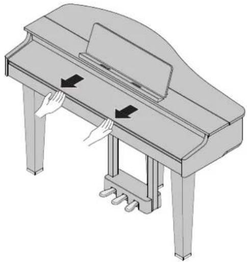 ROLAND GP3 - Fermer le couvercle du clavier - 1