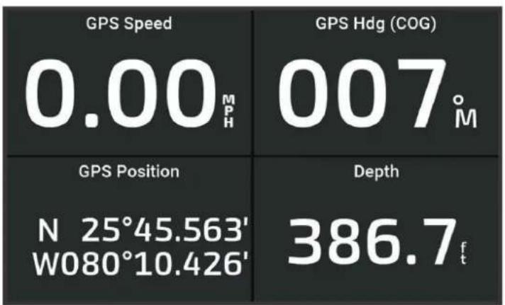 GARMIN ECHOMAP UHD2 9 SV - Affichage des jauges - 1