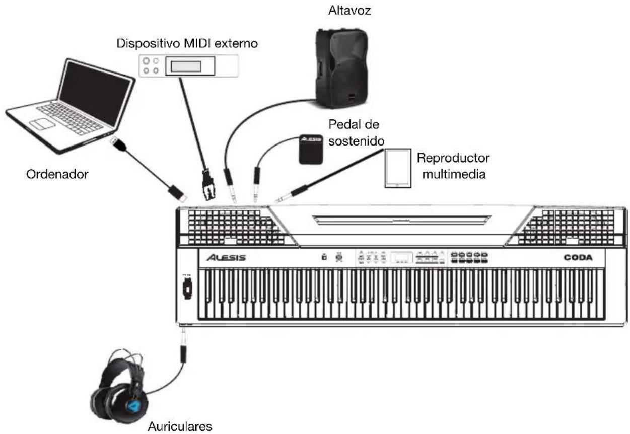 ALESIS Coda - Diagrama de conexión - 1