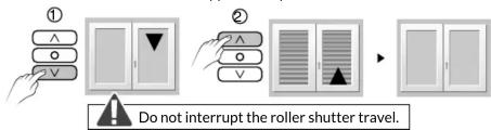 DELTA DORE Tyxia 5730 - - Learning for the shutter travel time - 1