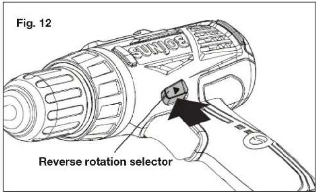 Sun Joe BDLA0050 - Selecting the Direction of Rotation - 2