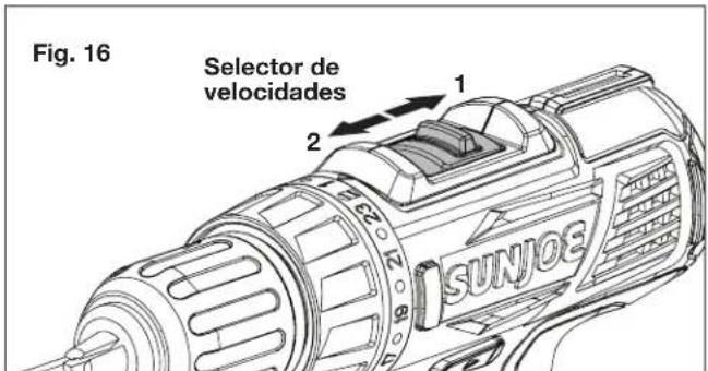 Sun Joe BDLA0050 - Selección de velocidad - 1