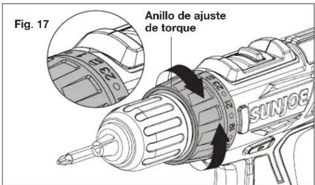 Sun Joe BDLA0050 - Ajuste de torque - 1