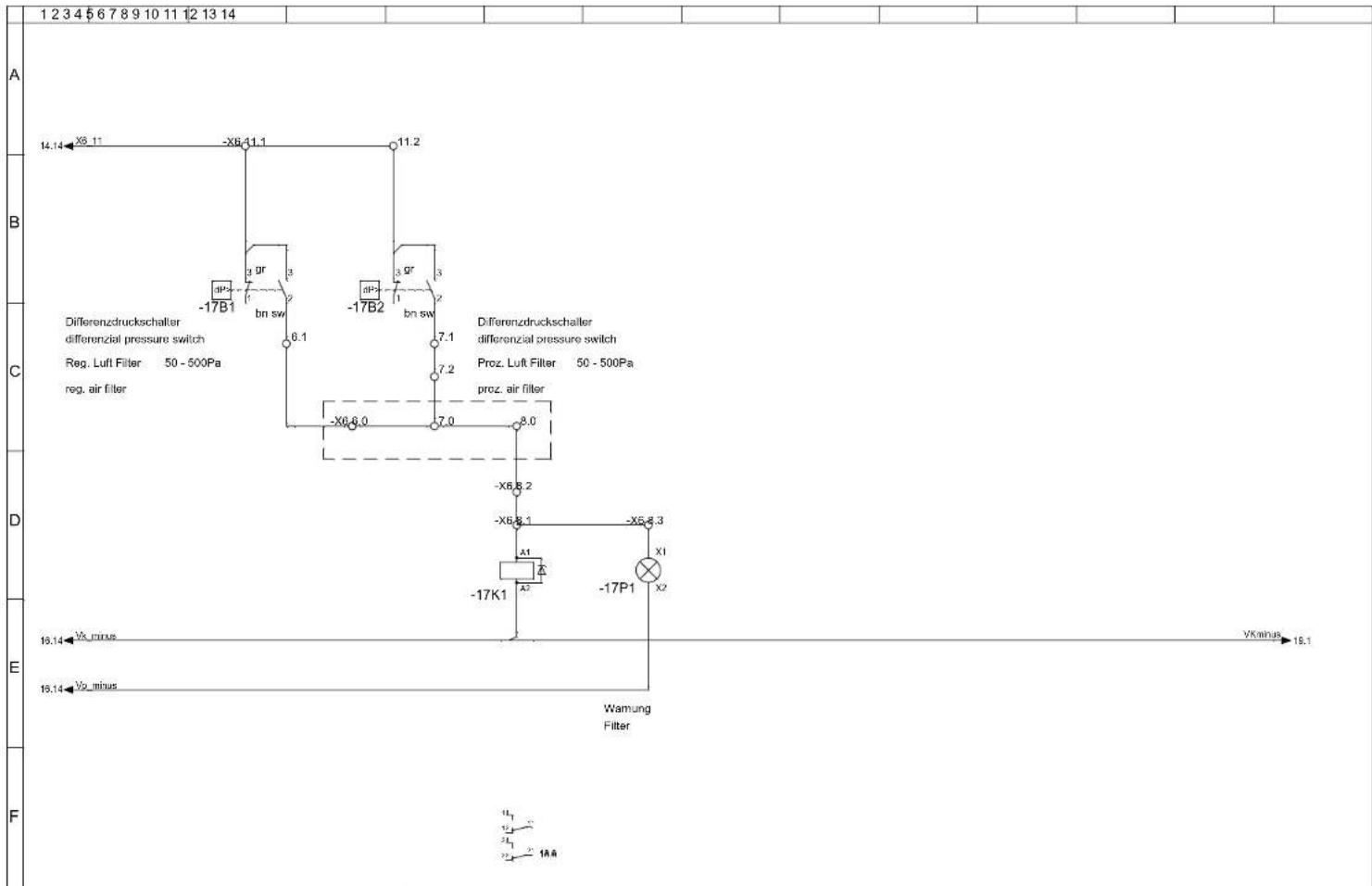 | Component | Value | | --------- | ----- | | X6.11 | -X6.11 | | -17B1 | -17B1 | | -17B2 | -17B2 | | -X6.0 | -X6.0 | | -X6.2 | -X6.2 | | -X6.3 | -X6.3 | | -17K1 | -17K1 | | -17P1 | -17P1 | | Wamung Filter | 18A | | A1 | -17K1 | | A2 | -17K1 | | B | -17B1 | | C | -17B2 | | D | -X6.0 | | E | 18.1 | |…