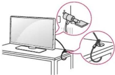 LG 75UW341C - Χρήση του συστήματος ασφαλείας kensington - 1
