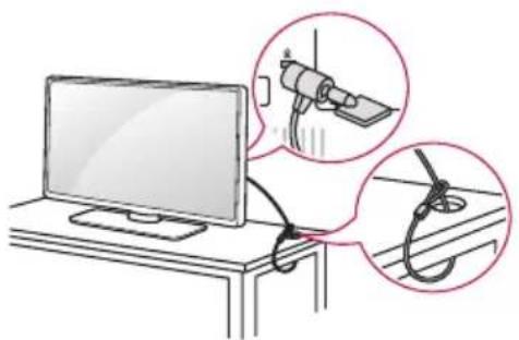 LG 75UW341C - Utilisation du système de sécurité Kensington - 1