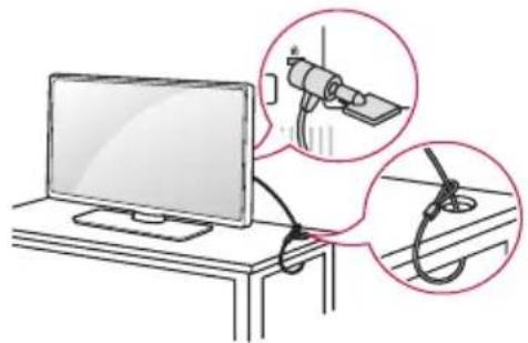 LG 75UW341C - Utilizzo del sistema di sicurezza kensington - 1