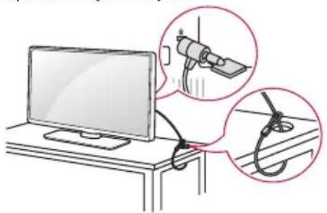 LG 75UW341C - Korzystanie z systemu zabezpieczającego kensington - 1