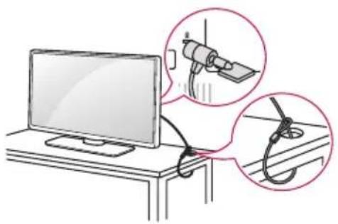 LG 75UW341C - Using the kensington security system - 1