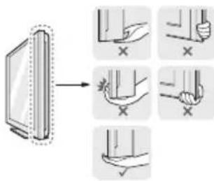 LG 75UW341C - Lifting and moving the TV - 2