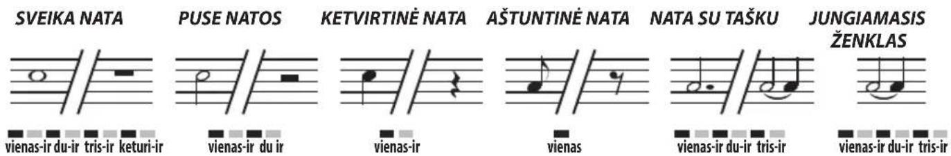BONTEMPI i Music 15 3790 - PASTABU IR PAUZIŲ TRUKMĖ - 1