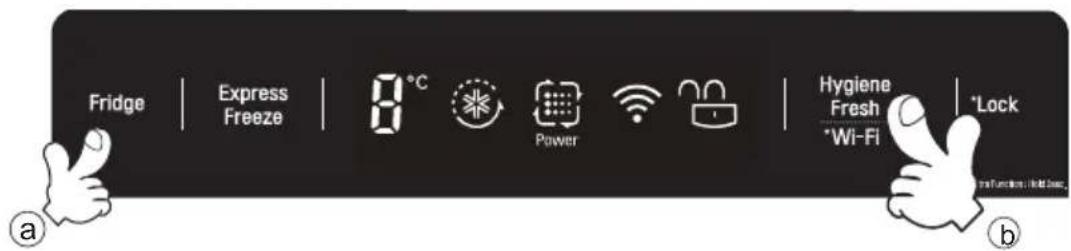 Fridge | Express Freeze | 8 °C Power Hygiene Fresh *Wi-Fi | *Lock (a) (b)
