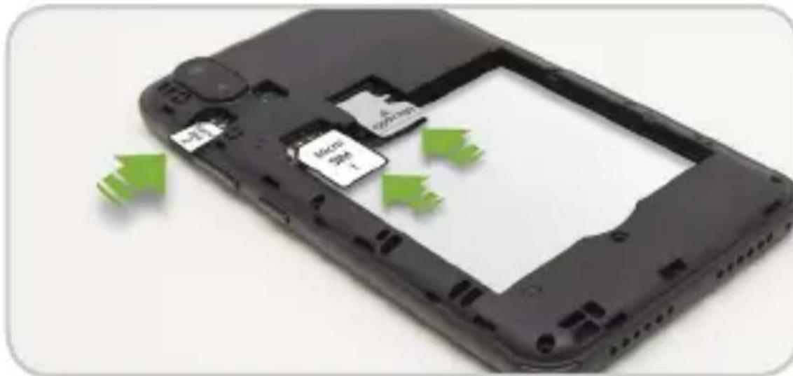 DANEW Konnect 402 - Installer la carte SIM, la carte mémoire, et la batterie. - 1