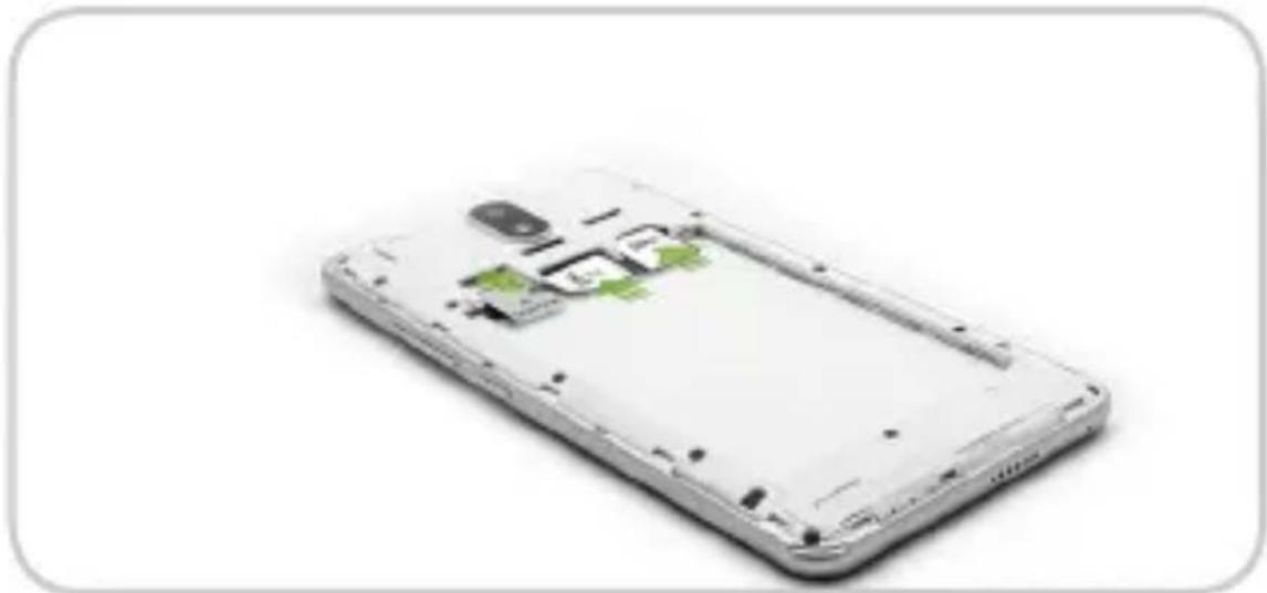 DANEW K504 - Installer la carte SIM, la carte mémoire, et la batterie. - 1