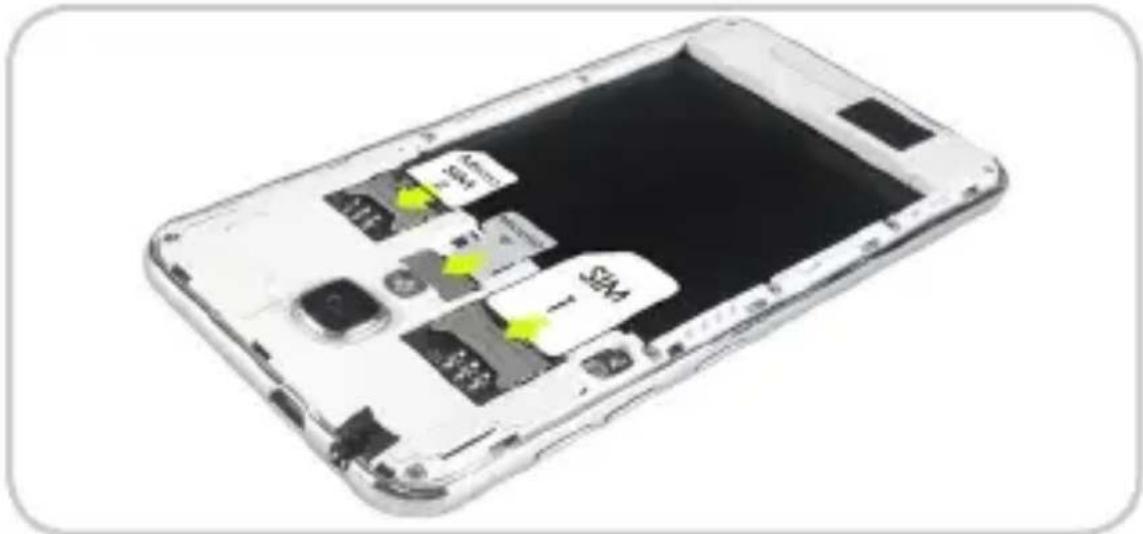 DANEW Konnect 455 - Installer la carte SIM, la carte mémoire, et la batterie. - 1