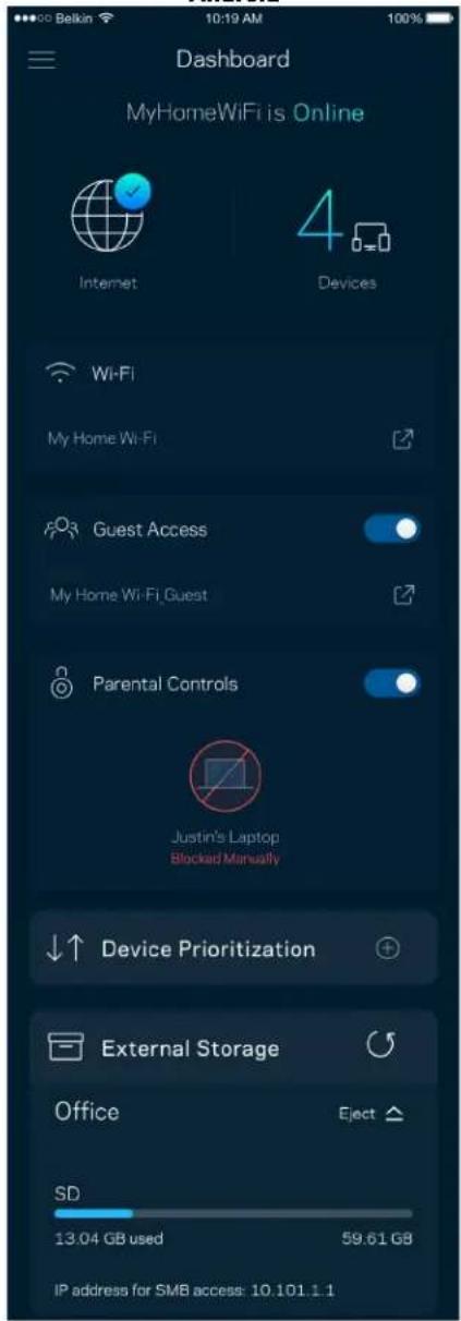 LINKSYS Hydra Pro 6 MR5500 - Dashboard (Tableau de bord) - 1
