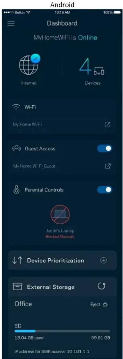 LINKSYS Hydra Pro 6 MR5500 - Табло за управление - 1