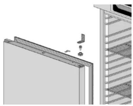 Scancool GUF600W - Changing the door opening direction - 2