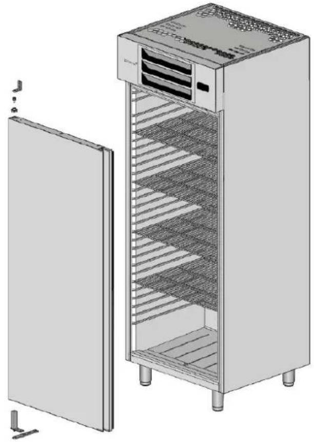Scancool GUF600W - Changing the door opening direction - 6