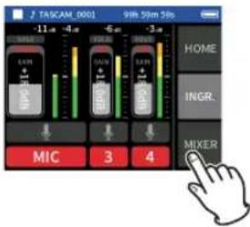 TASCAM Portacapture X6 - Procedura 3: impostare il mixer - 1