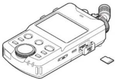 TASCAM Portacapture X6 - Insertion de carte microsd - 1