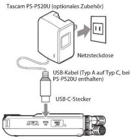 TASCAM Portacapture X6 - ■etrieb mit externer Stromquelle - 1