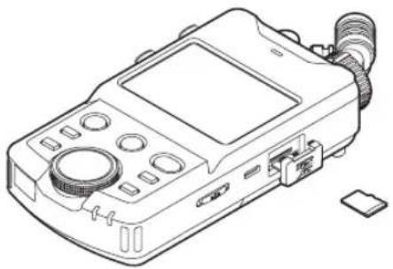 TASCAM Portacapture X6 - microSDカードを入れる - 1