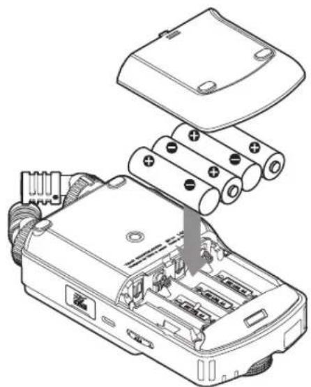TASCAM Portacapture X6 - 単三形電池で使用する - 1
