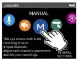 TASCAM Portacapture X6 - Launching recording apps - 2