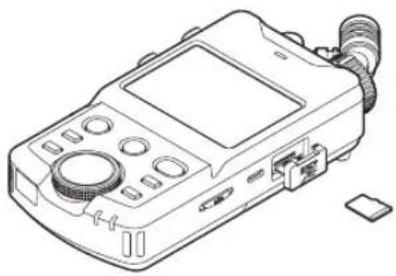 TASCAM Portacapture X6 - Inserción de tarjetas microSD - 1