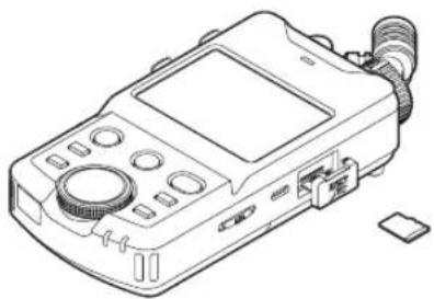 TASCAM Portacapture X6 - Установка карты microSD - 1