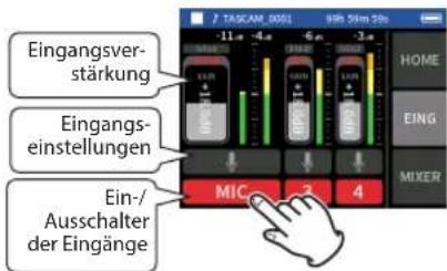 TASCAM Portacapture X6 - ■ktion 2: Eingangspegel einstellen - 2