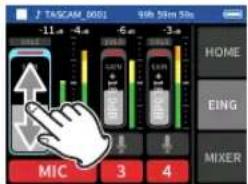 TASCAM Portacapture X6 - ■ktion 2: Eingangspegel einstellen - 3