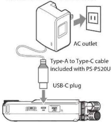 TASCAM Portacapture X6 - Using external power - 1