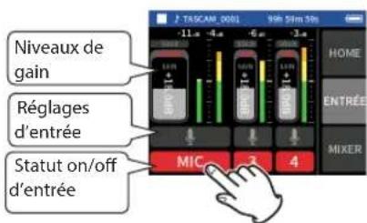 TASCAM Portacapture X6 - Procédure 2 : régler les niveaux d'entrée - 2