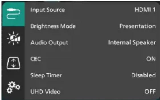 PHILIPS Screeneo U4 SCN350 - Paramètres généraux - 1