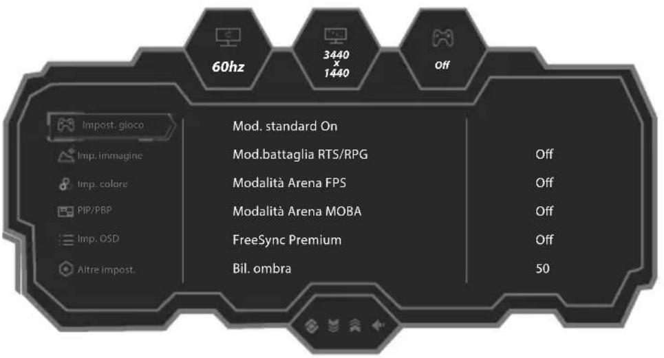 LC-Power M34UWQHD165C - OSD - 2