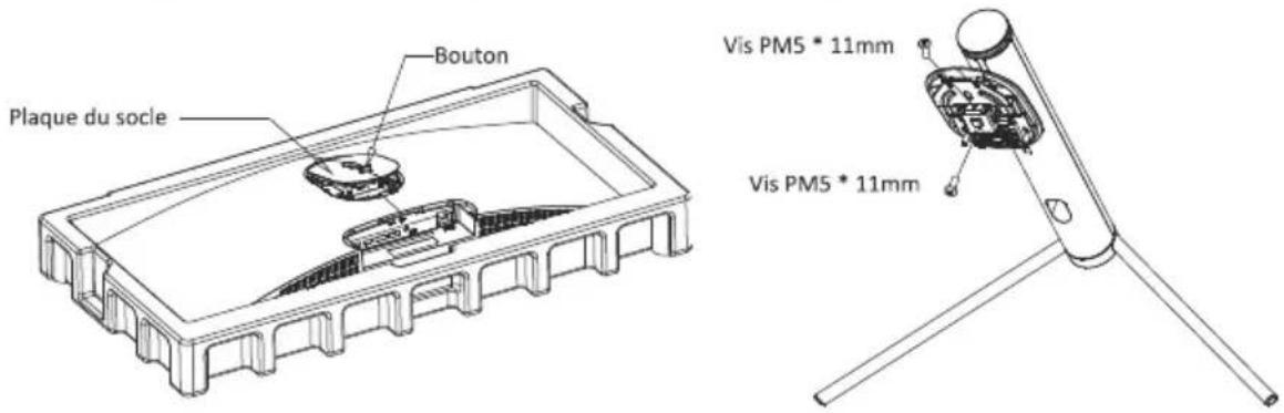 LC-Power M34UWQHD165C - Installation du socle - 2