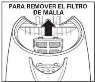 PARA REMOVER EL FILTRO DE MALLA