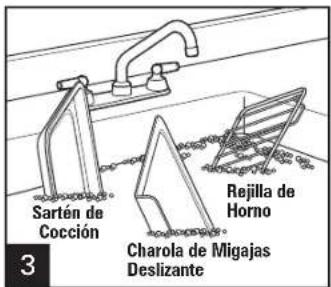 Sartén de Cocción Rejilla de Horno Charola de Migajas Deslizante 3