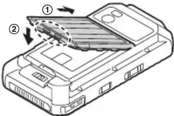 PANASONIC Toughpad FZX1 - Fixation du cache de la batterie - 1