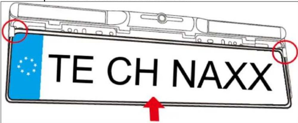 TECHNAXX TX170 - Insérez la plaque d'immatriculation dans le support - 2