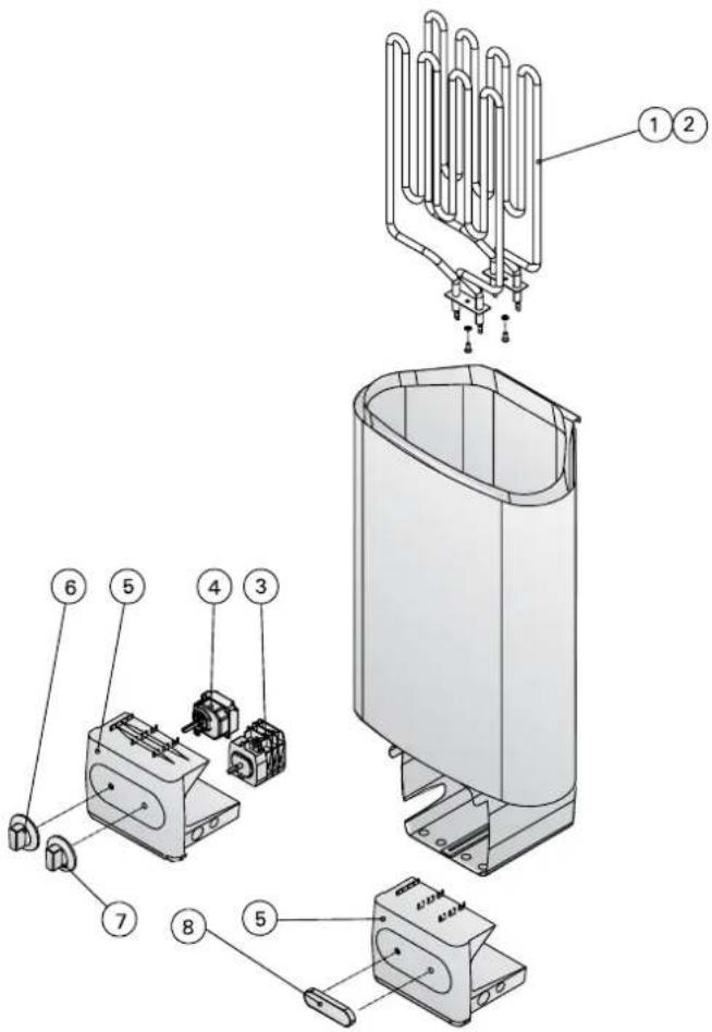 HARVIA Delta HDE294M - CZĘŚCI ZAMIENNE - 1